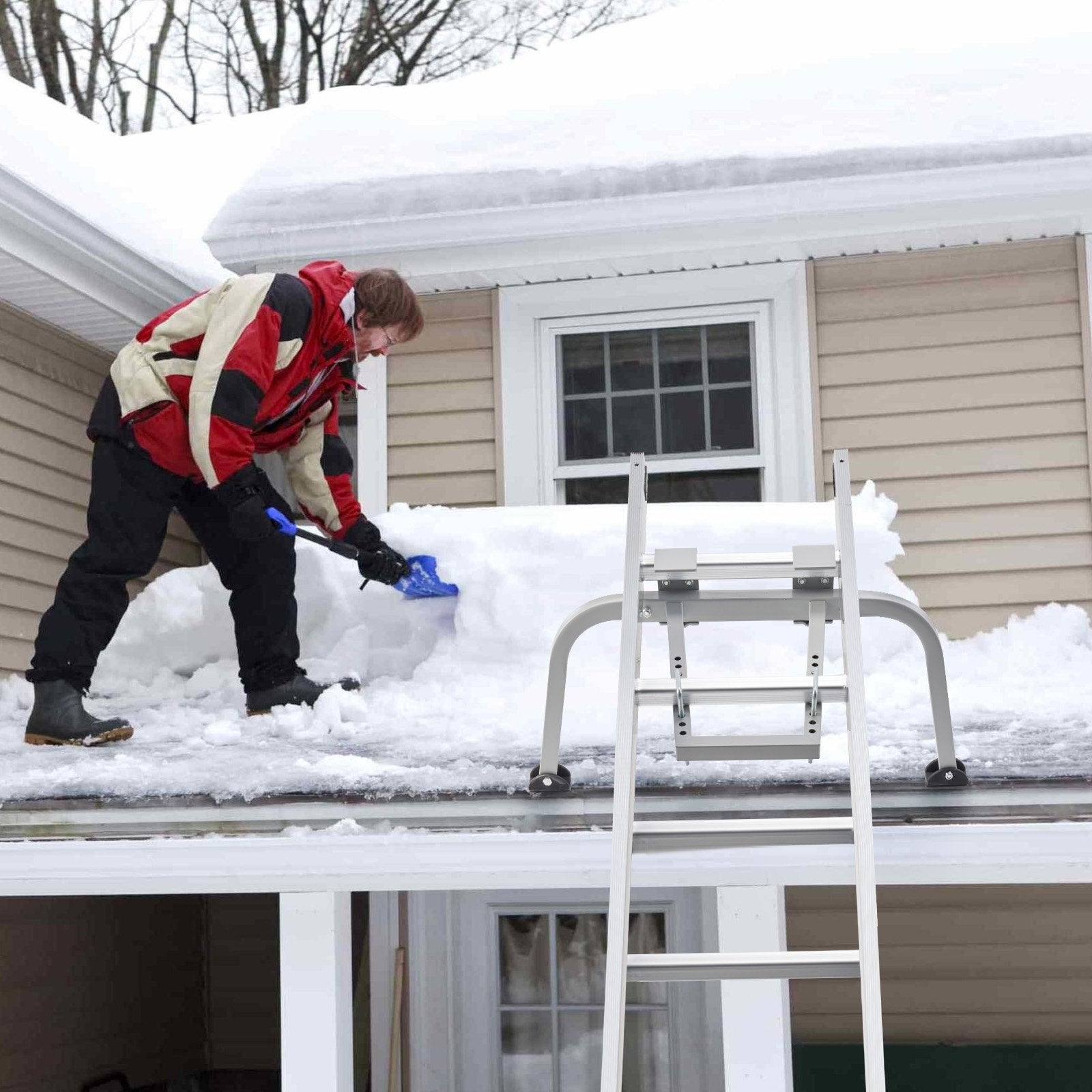 Ladder Stabilizer with Wing Span Heavy Duty Steel Roof Hook Stabilizer - Image 8