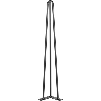 Hairpin Table Legs 24 inch Black Set of 4 Desk Legs Each 220lbs Capacity Hairpin Desk Legs 3 Rods for Bench Desk Dining End Table Chairs Carbon Steel DIY Table Legs Heavy Duty Furniture Legs - Image 9