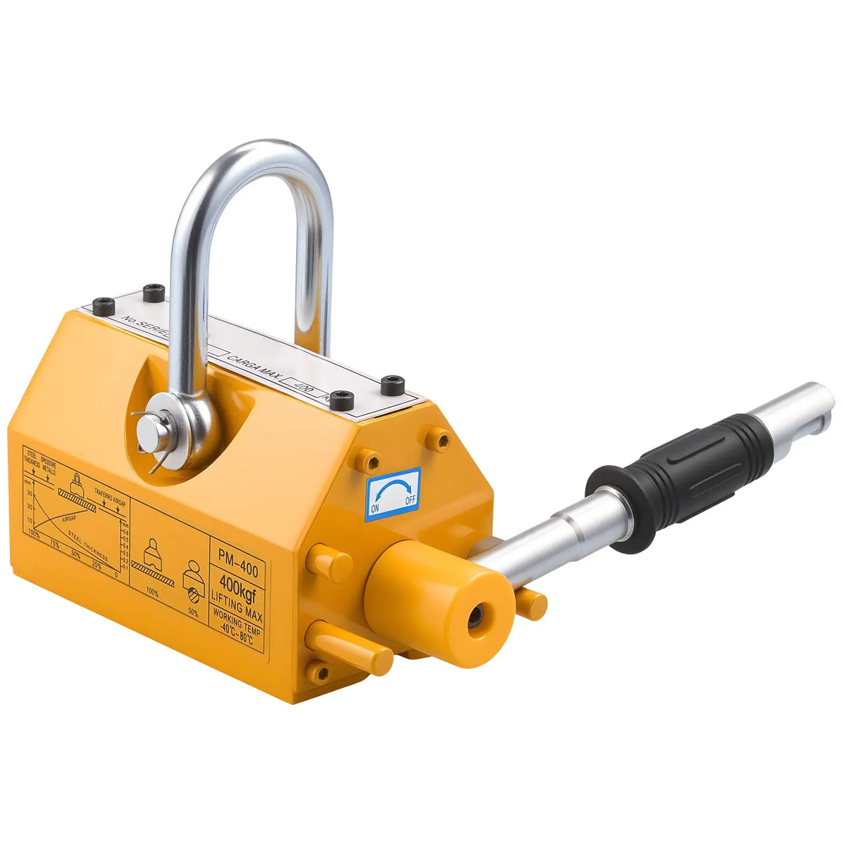 Permanent Magnetic Lifter, 400 kg Pulling Capacity, Heavy Duty N42 Neodymium Lifting Magnet with Release Handle and Steel Hook, Used in Shop Crane and Hoist, for Lifting Plate Steel, Board - Image 9