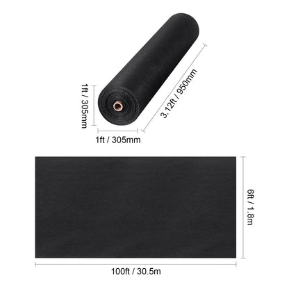 Non Woven Geotextile Fabric Under Gravel, 6x100FT 8OZ Driveway Fabric Landscape Fabric, Heavy Duty Weed Barrier Fabric, Ground Cover Weed Control Fabric, French Drains Drainage Fabric, Black - Image 8