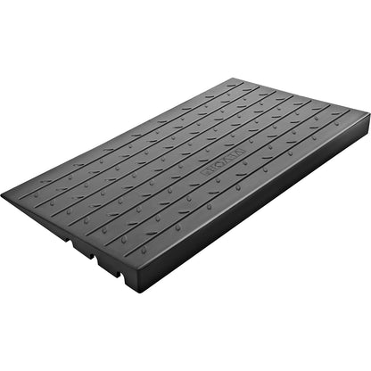 Rubber Threshold Ramp, 7.62 cm Rise Threshold Ramp Doorway, 3 Channels Cord Cover Rubber Solid Threshold Ramp, Rubber Angled Entry Rated 997.9 kg Load Capacity for Wheelchair and Scooter - Image 9