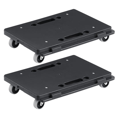 Furniture Dolly, 500 lbs Capacity Each Count, Furniture Mover with Wheels, Portable Moving Rollers 4 Wheels Heavy Duty, Small Flat Dolly Cart with Interlocking for Heavy Furniture, 2 Pack, Black