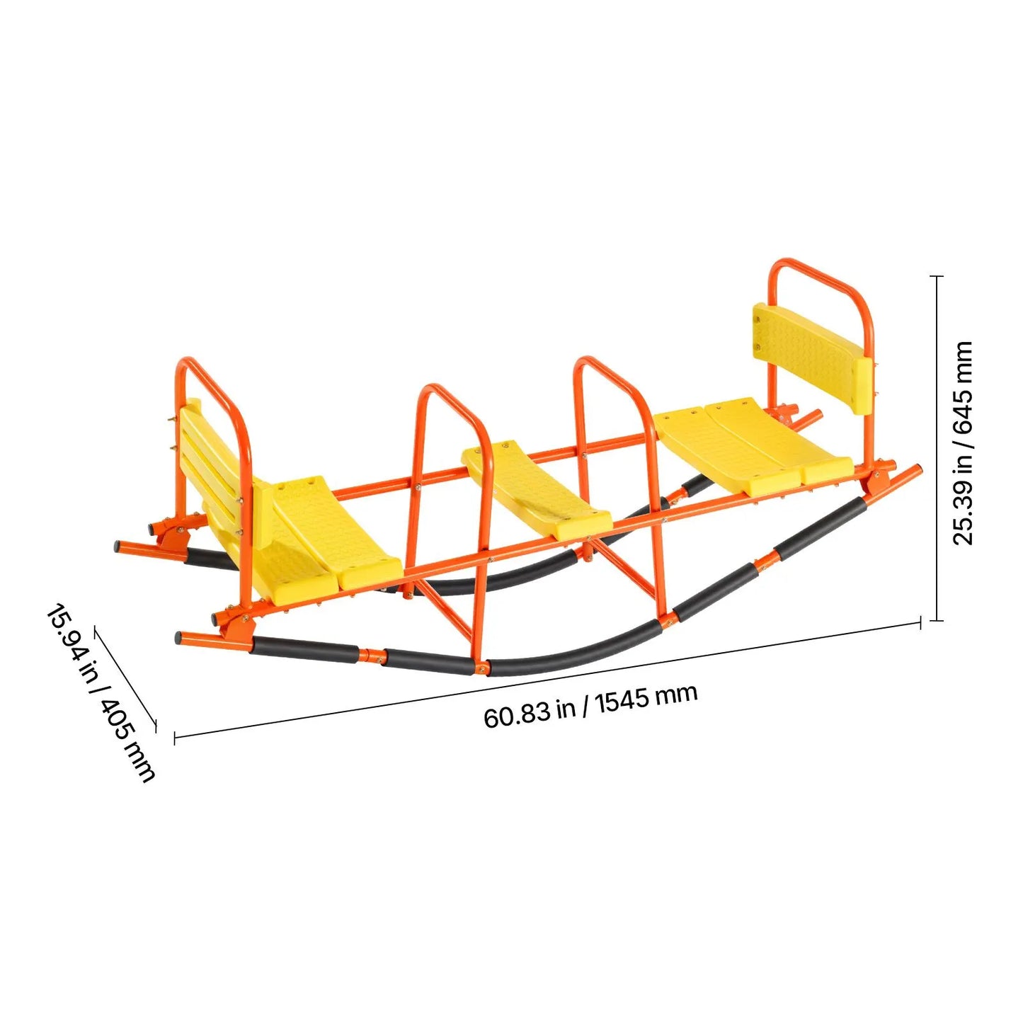 Kids Seesaw 90 kg Capacity Metal Rocking Teeter Totter with Handles - Image 8