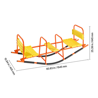 Kids Seesaw 90 kg Capacity Metal Rocking Teeter Totter with Handles - Image 8