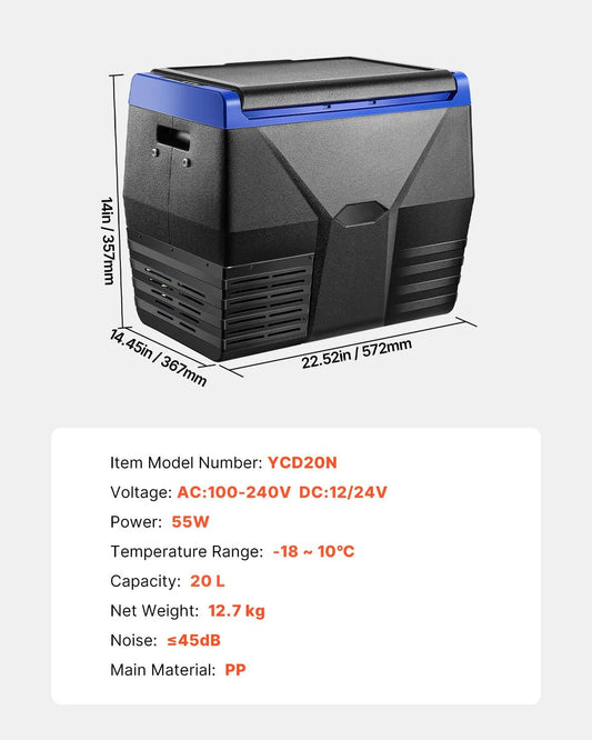 Portable Car Refrigerator Freezer Compressor 20L Single Zone for Car Home - Image 7
