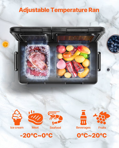 Portable Car Refrigerator Freezer Compressor 45L Dual Zone for Car Home - Image 4
