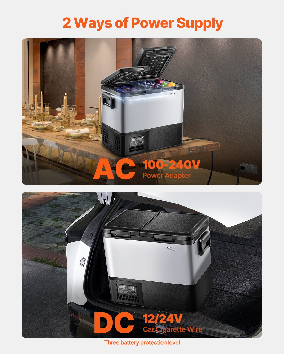 Portable Car Refrigerator Freezer Compressor 45L Dual Zone for Car Home - Image 6