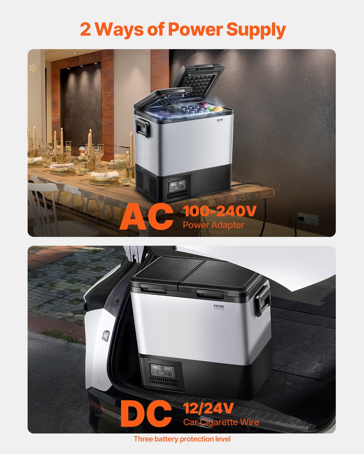 Portable Car Refrigerator Freezer Compressor 55L Dual Zone for Car Home - Image 6