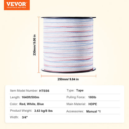 Electric Fence Tape, 1640Ft 500M Polytape Fencing Hot Wire, 3/4" Width 6 Stainless Steel Strands for Reliable Conductivity, UV & Rust Resistance, Portable Polywire for Horse Cattle Livestock - Image 7