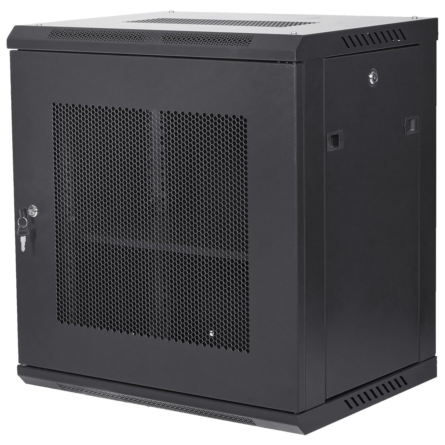 12U Wall Mount Network Server Cabinet, 15.5'' Deep, Server Rack Cabinet Enclosure, 200 lbs Max. Ground-mounted Load Capacity, with Locking Door Side Panels, for IT Equipment, A/V Devices - Image 9