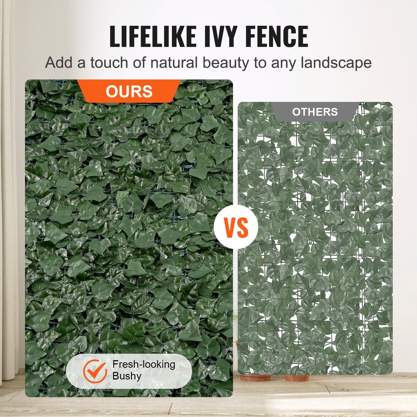 Ivy Privacy Fence, 39 x 158in Artificial Green Wall Screen, Greenery Ivy Fence with Mesh Cloth Backing and Strengthened Joint, Faux Hedges Vine Leaf Decoration for Outdoor Garden, Yard, Balcony - Image 4
