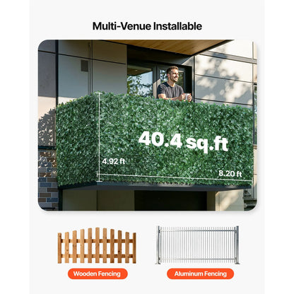 Ivy Privacy Fence, 1500 x 2490 mm Artificial Green Wall Screen, Greenery Ivy Fence with Strengthened Joint, Faux Hedges Vine Leaf Decoration for Outdoor Garden, Yard, Patio Decor - Image 5