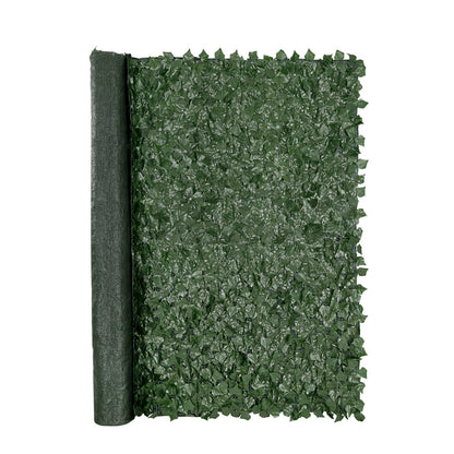 Ivy Privacy Fence, 1830 x 2440 mm Artificial Green Wall Screen, Greenery Ivy Fence with Mesh Cloth Backing and Strengthened Joint, Faux Hedges Vine Leaf Decoration for Outdoor Garden, Yard