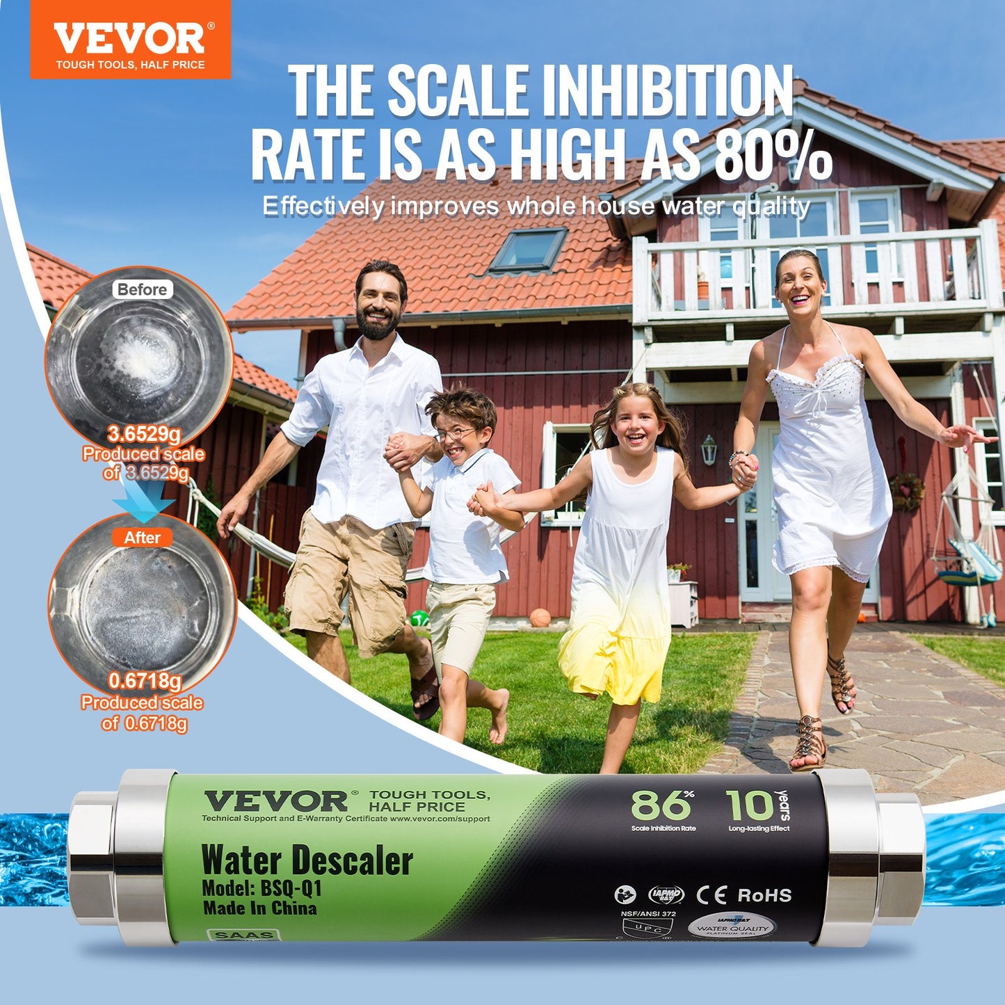 Whole House Salt Free Descaler Physical Scale Descaler System SAAS Alloy - Image 2