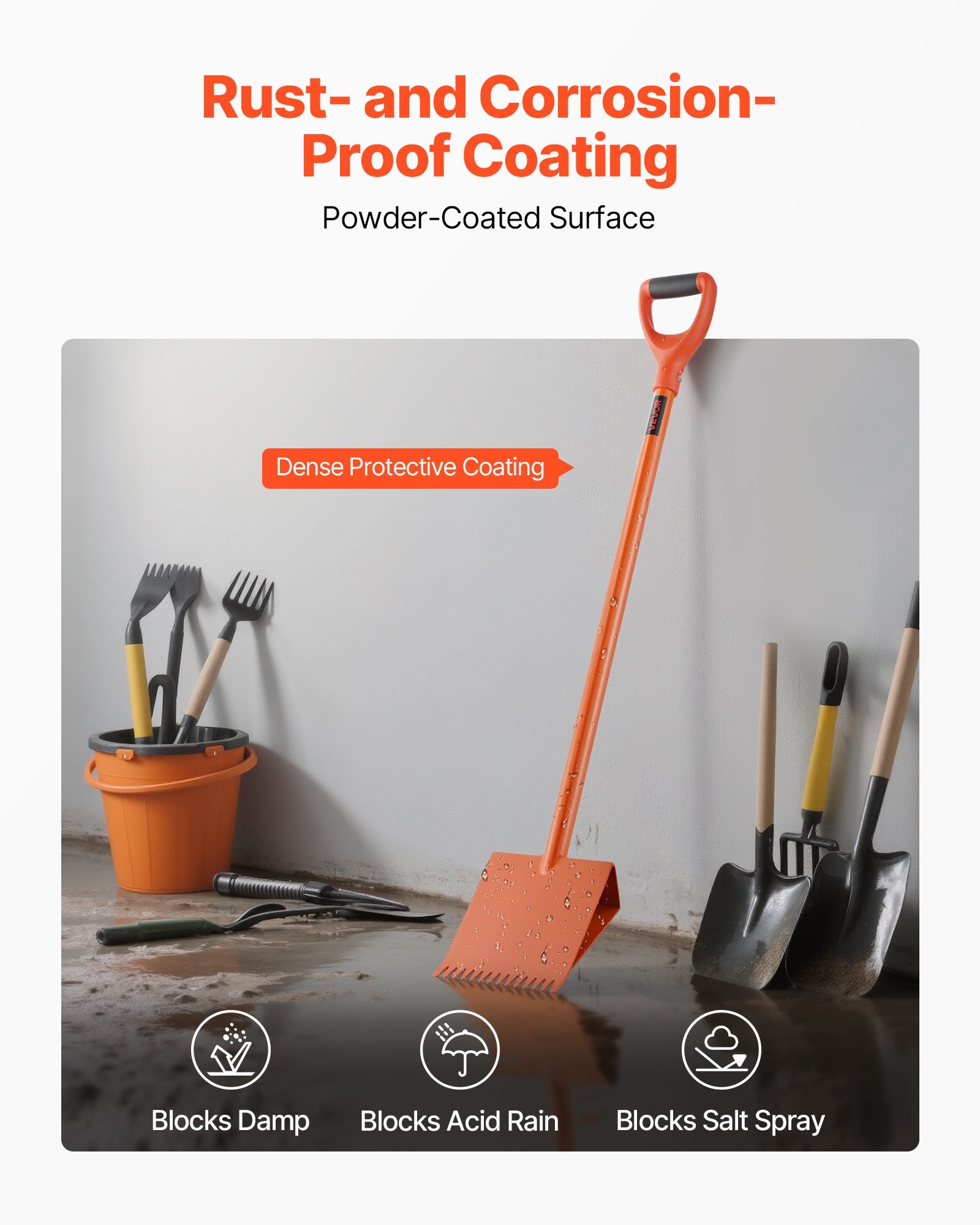 Shingle Shovel 1 Pack, D-Grip Handle Shingle Roof Ripper, High Hardness 45# Steel & Lightweight Easy Tearing Off Roofing & Nails Tool, ideal for Commercial and Residential Use,Orange - Image 6