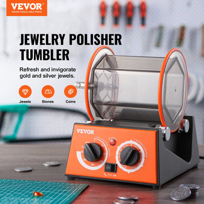 3kg Rotary Tumbler Surface Polisher Jewelry Polish Finish Machine Gem DIY - Image 2