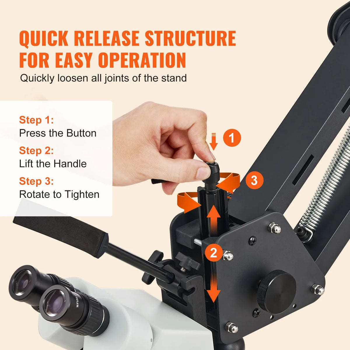 Multi-Directional Microscope with Spring Bracket, 7X-45X Magnification Jewelry Microscope, Micro Jewelry Inlaid Stand with Integrated USB Ring LED Light, Jewelers Microscope for Jewelry Inlay - Image 4