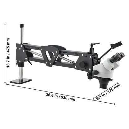 Multi-Directional Microscope with Spring Bracket, 7X-45X Magnification Jewelry Microscope, Micro Jewelry Inlaid Stand with Integrated USB Ring LED Light, Jewelers Microscope for Jewelry Inlay - Image 8