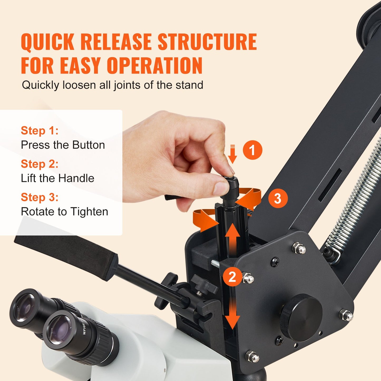 Multi-Directional Microscope with Spring Bracket, 7X-45X Magnification Jewelry Microscope, Micro Jewelry Inlaid Stand with Integrated USB Ring LED Light and 360° Ball Vise, for Jewelry Inlay - Image 4