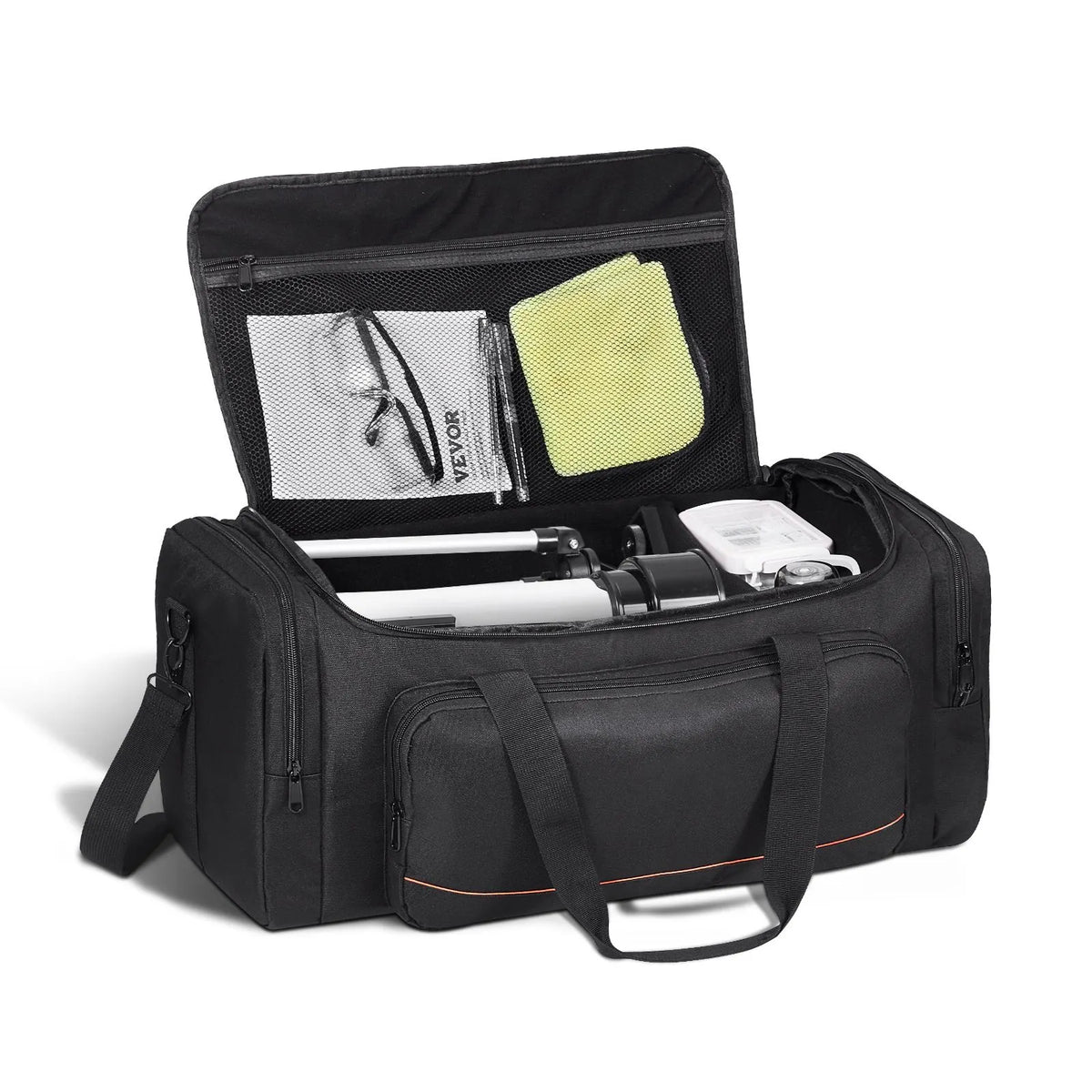 Telescope Case, 560 mm, Telescope Storage Bag with Fixed Buckles, Multi-Pocket & Detachable Divider for Telescope, Shock-Absorbent Telescope Carrying Case to Easily Secure Optical Tube & Tripod - Image 9