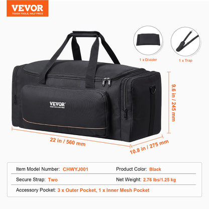 Telescope Case, 560 mm, Telescope Storage Bag with Fixed Buckles, Multi-Pocket & Detachable Divider for Telescope, Shock-Absorbent Telescope Carrying Case to Easily Secure Optical Tube & Tripod - Image 7