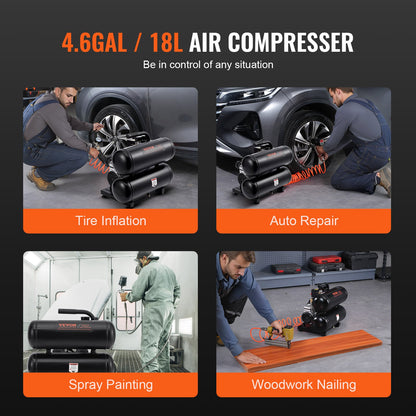 Air Compressor Compact Portable Oil Free Compressor 18L 90 PSI - Image 6