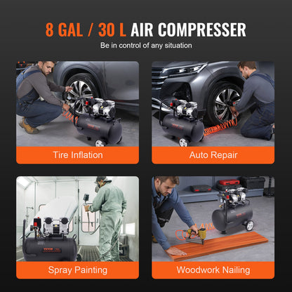 Air Compressor Compact Portable Oil Free Compressor 30L 90 PSI - Image 6