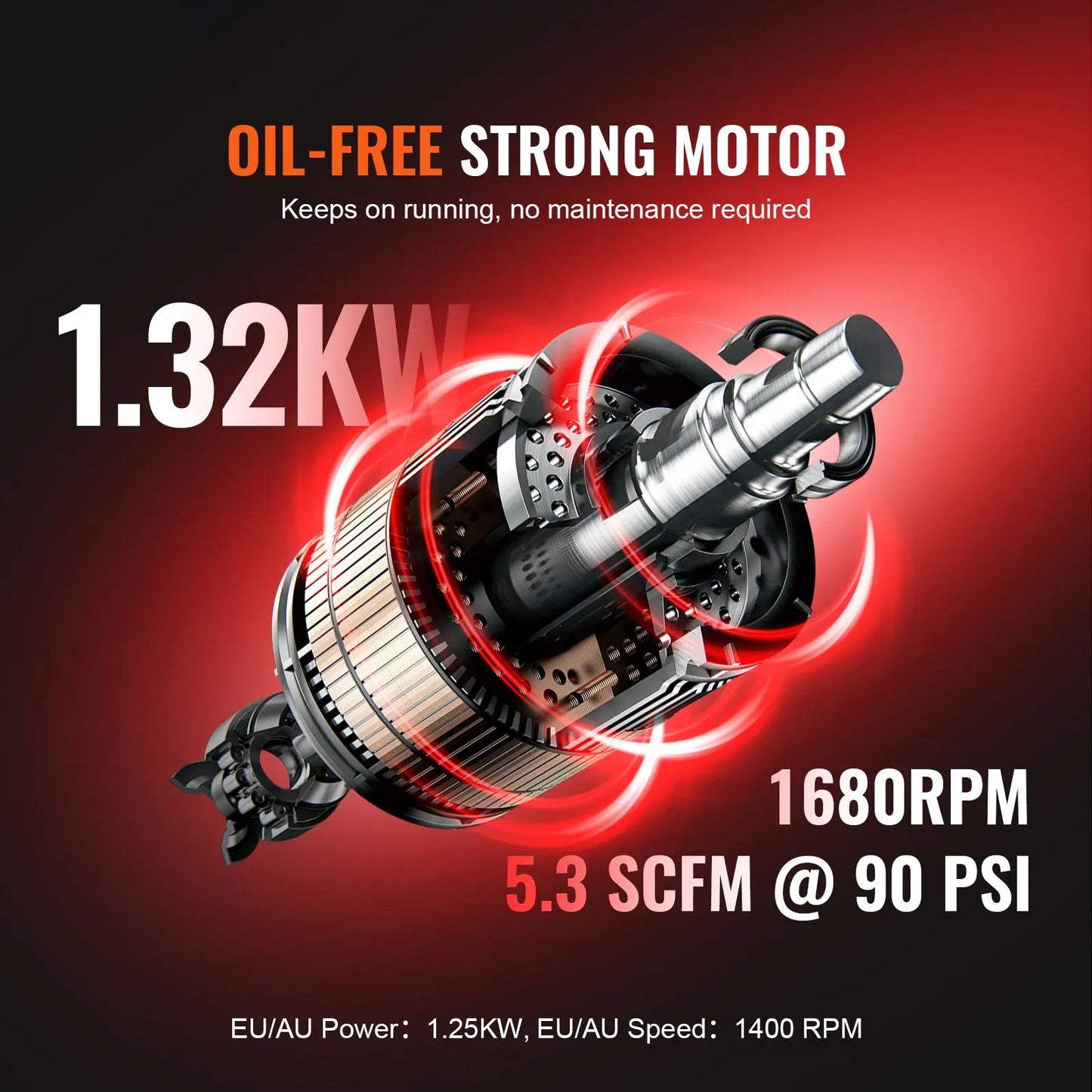 Air Compressor Compact Portable Oil Free Compressor 40L 90 PSI - Image 2