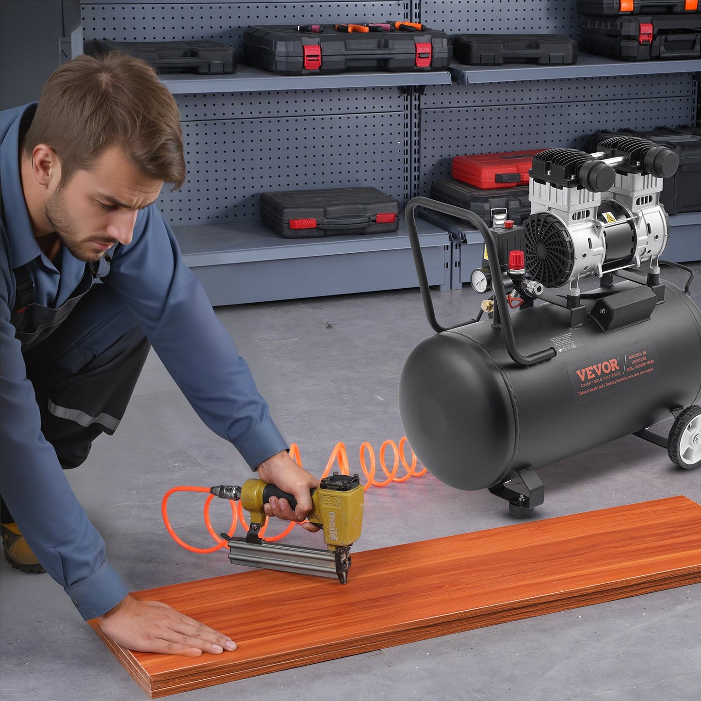 Air Compressor Compact Portable Oil Free Compressor 60L 90 PSI - Image 8