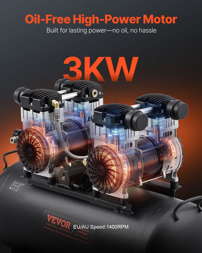 Air Compressor Compact Portable Oil Free Compressor 75L 90 PSI - Image 2