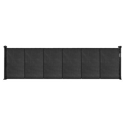 Retractable Baby Gate, 870 mm Tall, Extends up to 2800 mm Wide, Retractable Gate for Kids or Pets, Mesh Material, Easy to Install for Indoor Stairs, Doorways, Hallways, Playrooms, Black