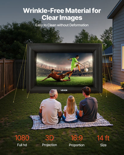 14 ft Inflatable Movie Screen 16:9 600D Movie Projector with Portable Bag - Image 2