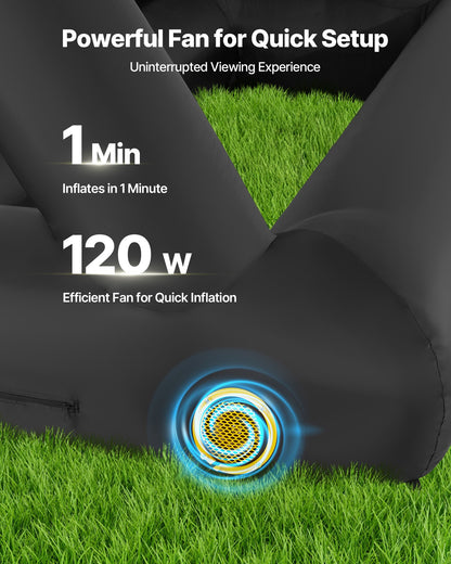 14 ft Inflatable Movie Screen 16:9 600D Movie Projector with Portable Bag - Image 3