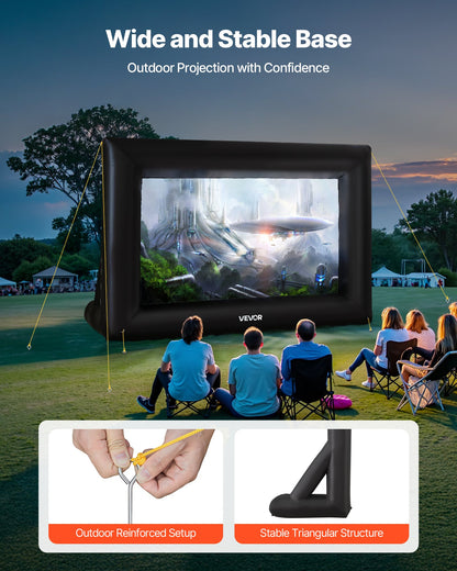 14 ft Inflatable Movie Screen 16:9 600D Movie Projector with Portable Bag - Image 5