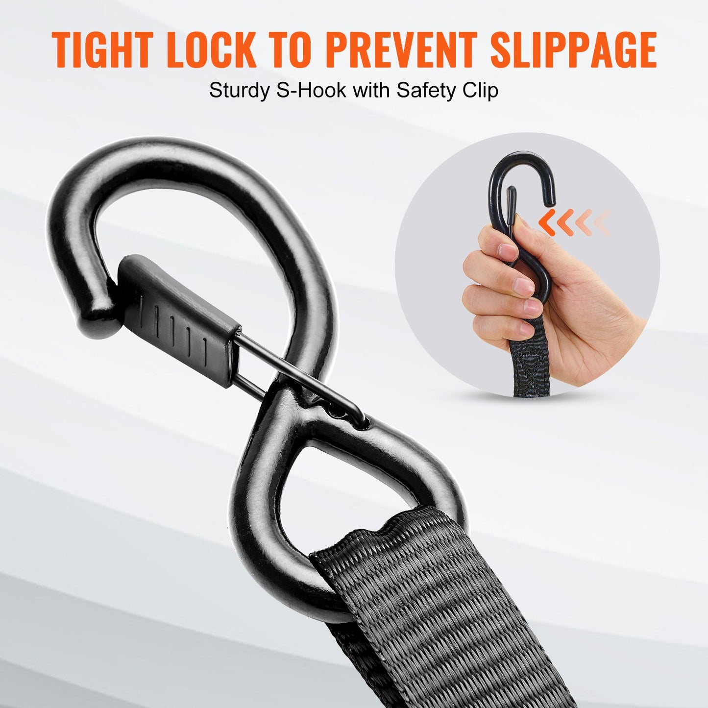 4 Pack Ratchet Tie Down Straps 2200 lbs 1"x15' Heavy Duty for Cargo - Image 4