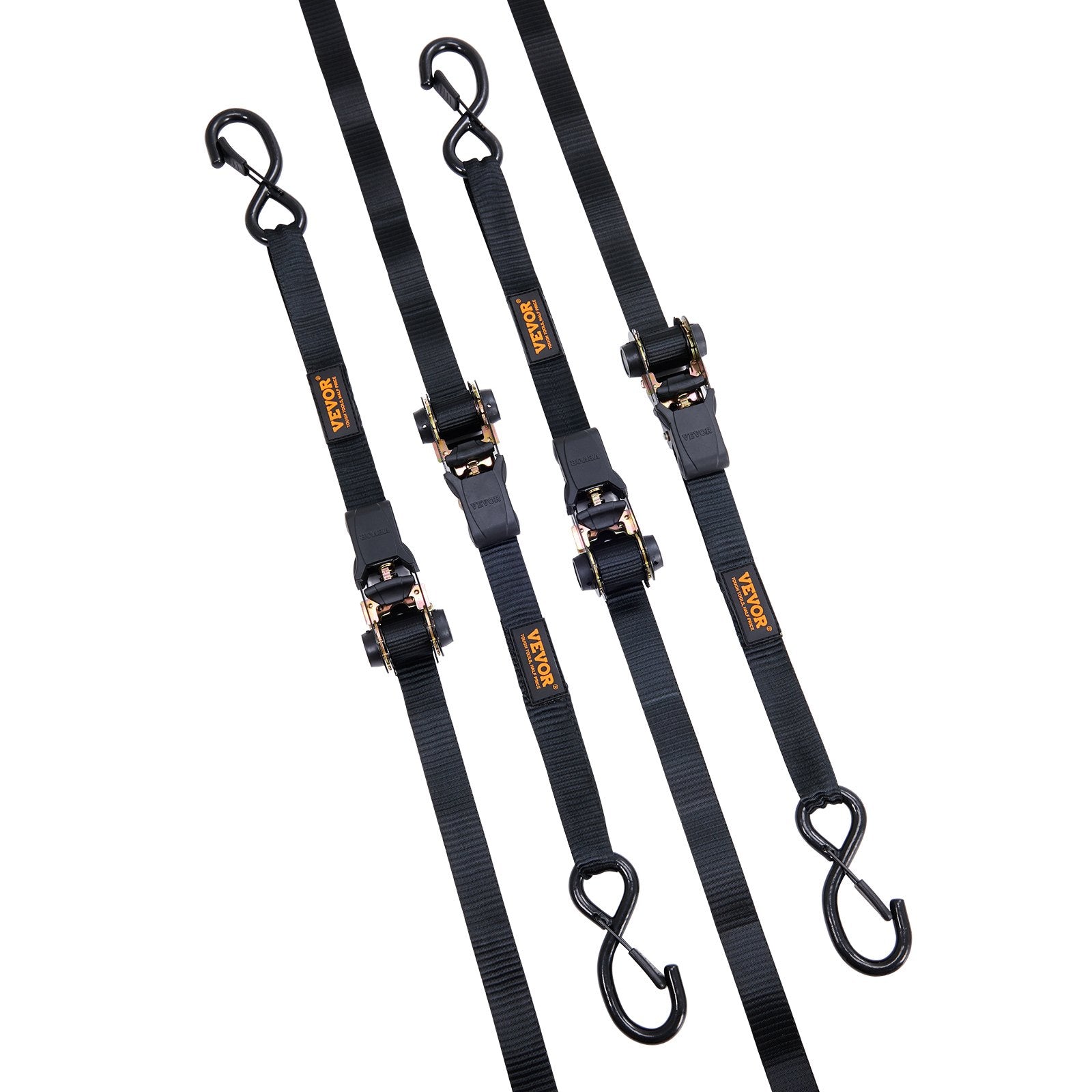 4 Pack Ratchet Tie Down Straps 2200 lbs 1"x15' Heavy Duty for Cargo - Image 9