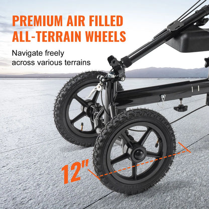 Folding Knee Scooter, Aluminum Steerable Knee Walker with Height-Adjustable Handlebar & Knee Pad, 12" All-Terrain Wheels, Dual Brakes, Leg Recovery Scooter for Broken Ankle Foot Injuries, 159KG - Image 4