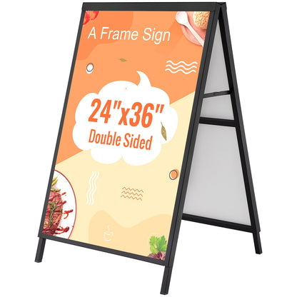 A Frame Sidewalk Sign, 61x91cm Heavy Duty Slide-in Signboard Holder, Double-Sided Folding Sandwich Board Signs, Steel Pavement Sign Poster for Outdoor Business Street Advertising (Frame only) - Image 9