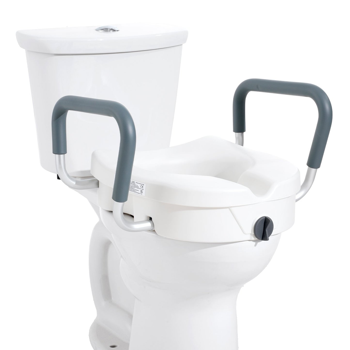 Raised Toilet Seat, 5" Height Raised, 350 lbs Weight Capacity, for Round and Elongated Toilet, Twist Lock Installation,19.1" - 21.7" Adjustable Width, for Elderly, Handicap, Patient, Pregnant, M - Image 9