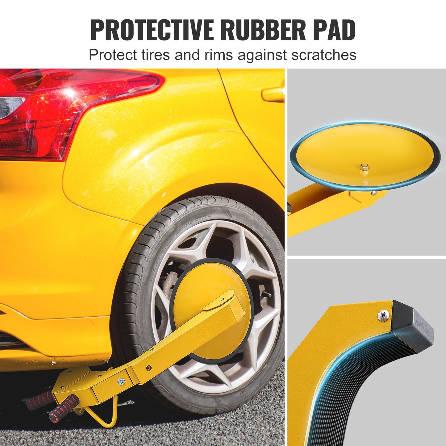 Wheel Lock Clamp, 1 Pack Trailer Wheel Lock, Heavy-Duty Anti Theft Tire Lock, Adjustable Tire Boot Lock Tire Claw, Trailer Wheel Locks for RV Trailers, Cars, Trucks, SUVs - Image 6