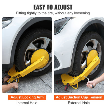 Wheel Lock Clamp, 1 Pack Trailer Wheel Lock, Heavy-Duty Anti Theft Tire Lock, Adjustable Tire Boot Lock Tire Claw, Trailer Wheel Locks for RV Trailers, Cars, Trucks, SUVs - Image 7