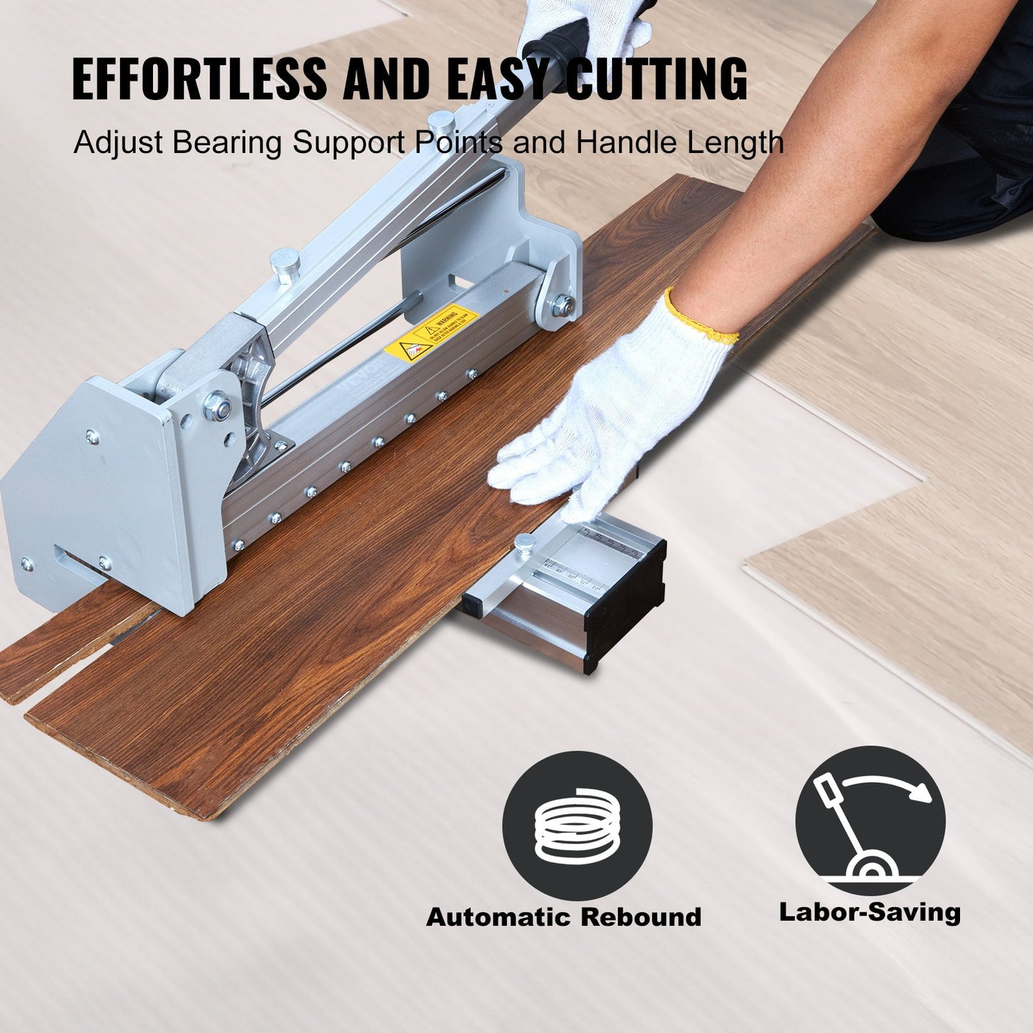 Floor Cutter 330mm, Cuts Vinyl Plank, Laminate, Engineered Hardwood, Siding, 12mm Cutting Depth Effortless And Easy Cutting, Vinyl Plank Cutter for LVP, WPC, SPC, LVT, VCT, PVC, and More - Image 2