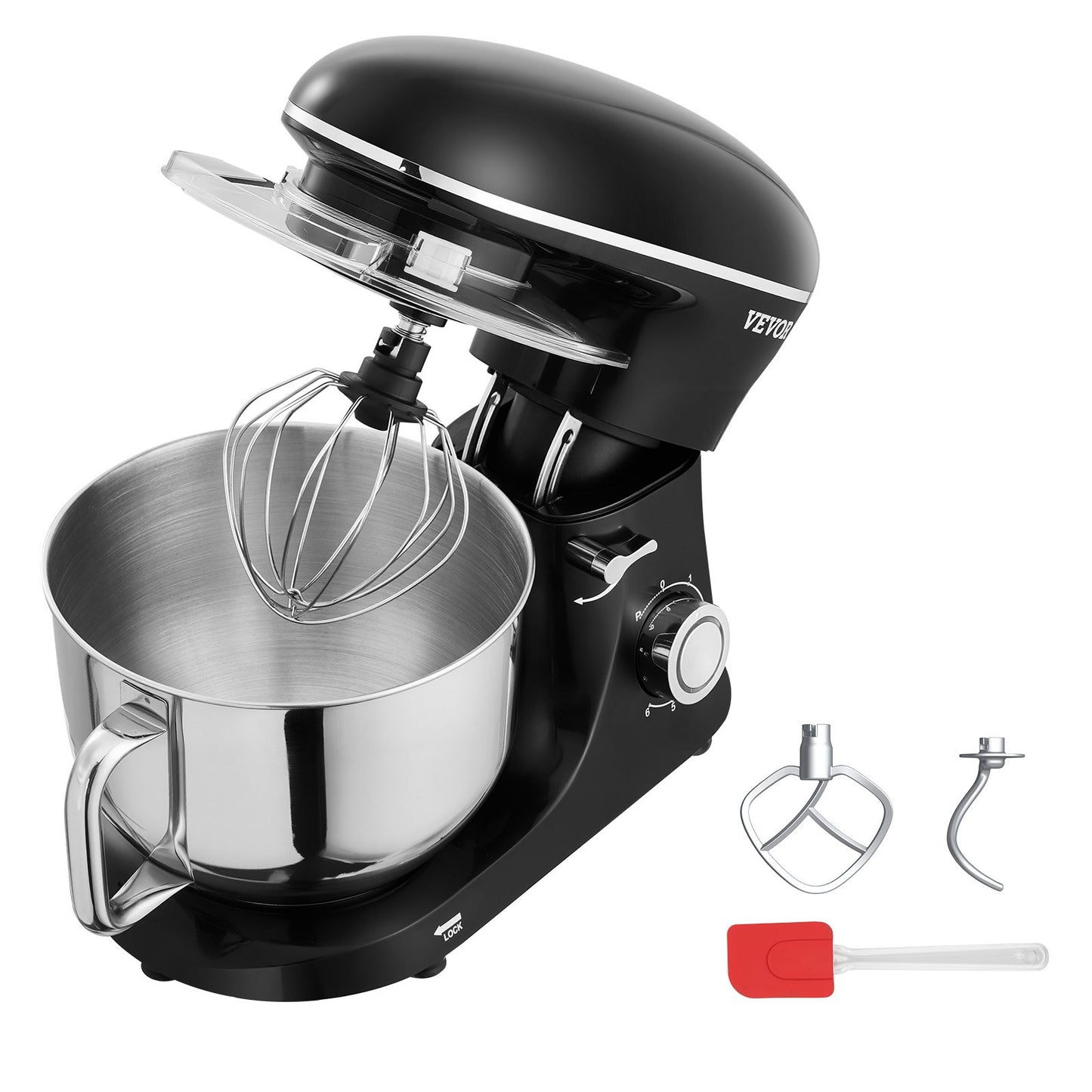 Stand Mixer 5.68 L Electric Dough Mixer 1100W 6 + P Speeds Food Beater - Image 9
