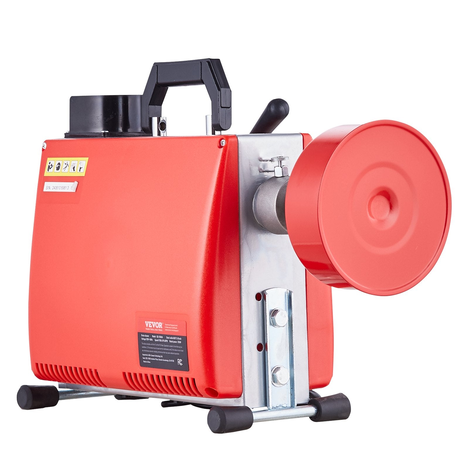 Drain Cleaner Machine 66FT x 5/8" 250W Sewer Snake Auger Manual Feed - Image 9