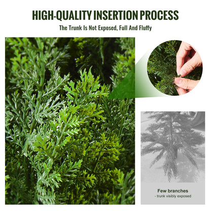 2 Pack 4' Artificial Cedar Topiary Tree Faux Plant UV Decor In/Outdoor - Image 5