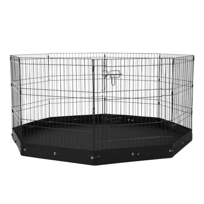 Dog Playpen, 8 Pcs 30"H x 24"W Panels Foldable Metal Pet Exercise Pen, Dog Fence Indoor and Outdoor Pen with Door, 600D Oxford Fabric Bottom Pad, Pet Playpen for Dogs, Cats, Other Small Animals - Image 9