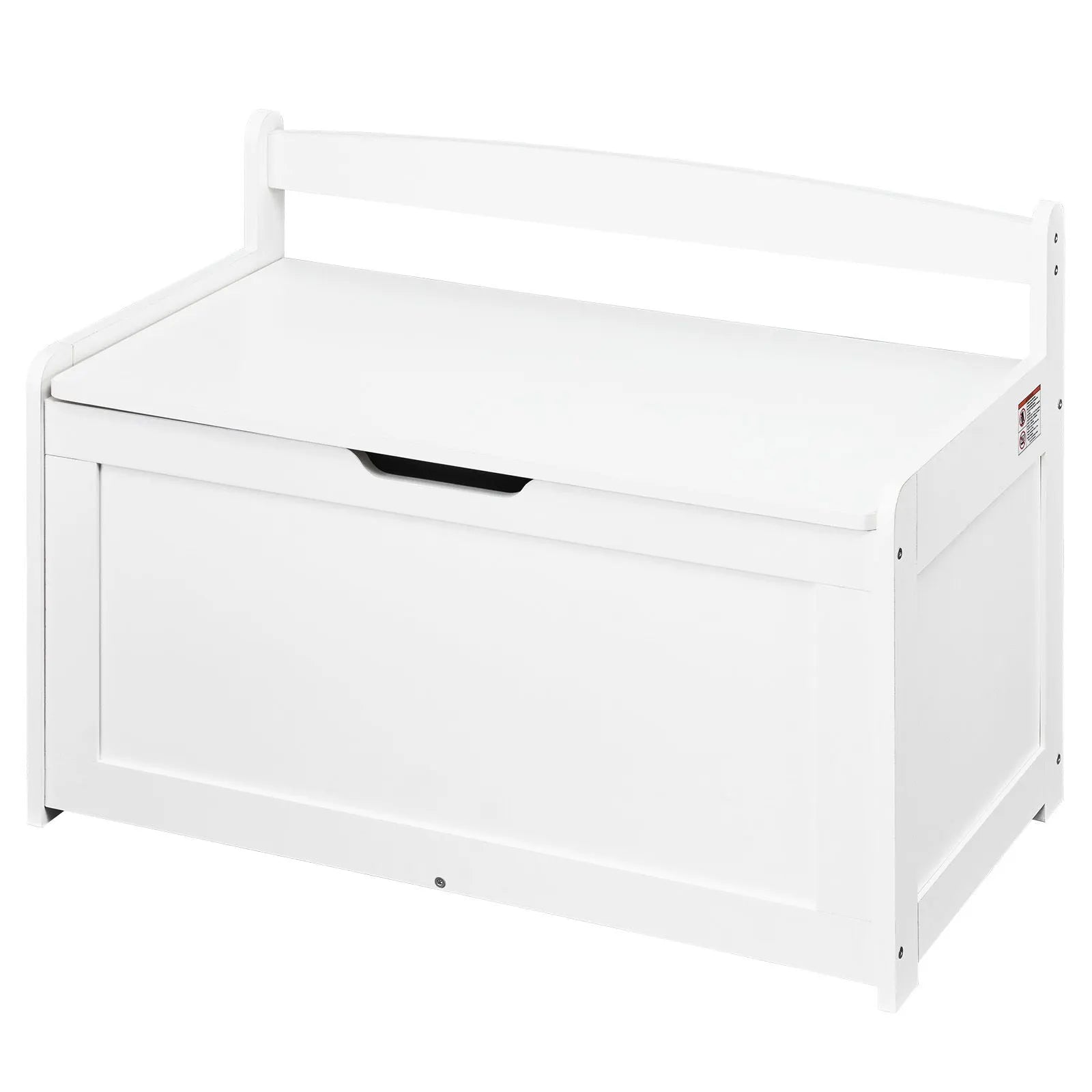 Kids Toy Storage Bench Wooden Toy Box Chest 32.68 x 17.91 x 24.02" White