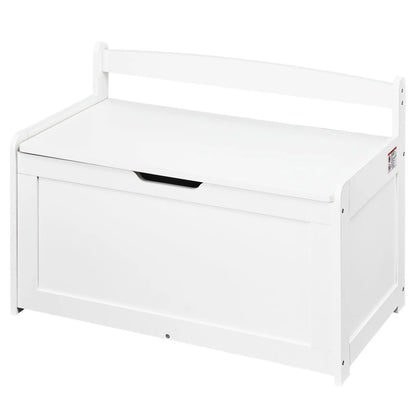 Kids Toy Storage Bench Wooden Toy Box Chest 32.68 x 17.91 x 24.02" White