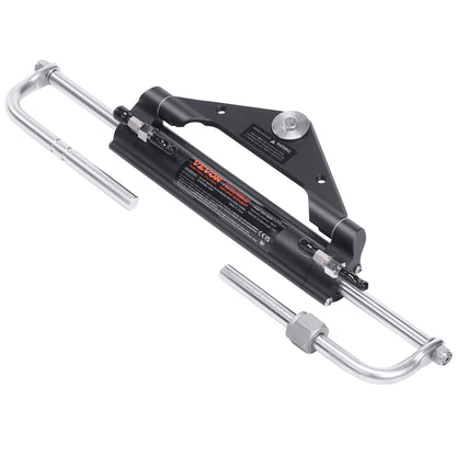 150HP Hydraulic Outboard Steering Kit Boat Marine System, Built-in Two-Way Lock Cylinder, 150HP Pump and High-Strength Nylon Hose for Single Station, Single-Engine use