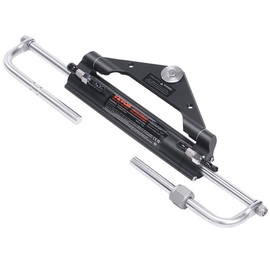 150HP Hydraulic Outboard Steering Kit Boat Marine System, Built-in Two-Way Lock Cylinder, 150HP Pump and High-Strength Nylon Hose for Single Station, Single-Engine use